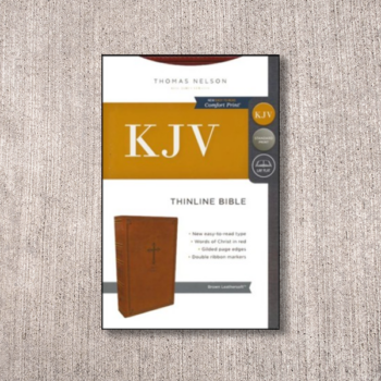 KJV, Thinline Bible, Leathersoft, Brown, Comfort Print