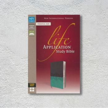 NIV, Life Application Study Bible, Personal Size, Imitation Leather, Gray/Blue, Indexed, Red Letter Edition
