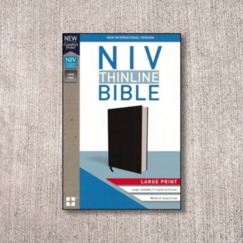NIV Thinline Bible Large Print Black, Hardcove