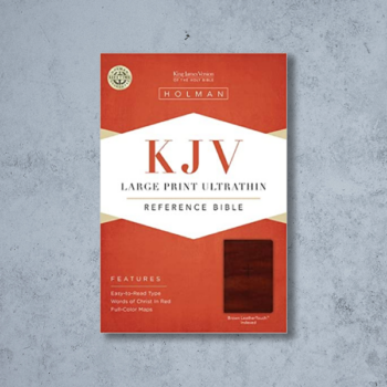 KJV Large Print Ultrathin Reference Bible, Black LeatherTouch