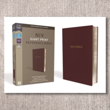 NIV Comfort Print Reference Bible, Giant Print, Leather-Look, Burgundy