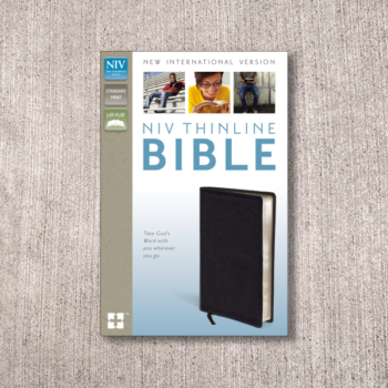 NIV, Thinline Bible, Bonded Leather, Black, Red Letter Edition Bonded Leather