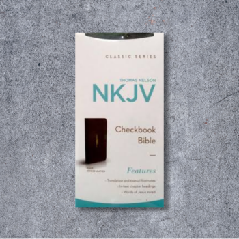 NKJV Classic Checkbook Bible, Bonded leather,with snap-flap
