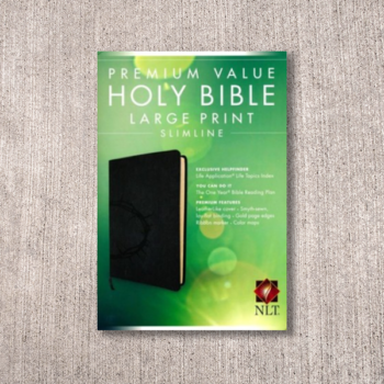 NLT Premium Value Slimline Bible Large Print, Imitiation Leather