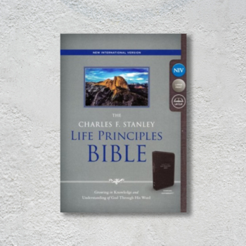 NIV, The Charles F. Stanley Life Principles Bible, Imitation Leather, Black